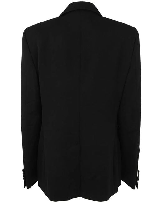 Lanvin Black Peak Collar Tuxedo Jacket for men