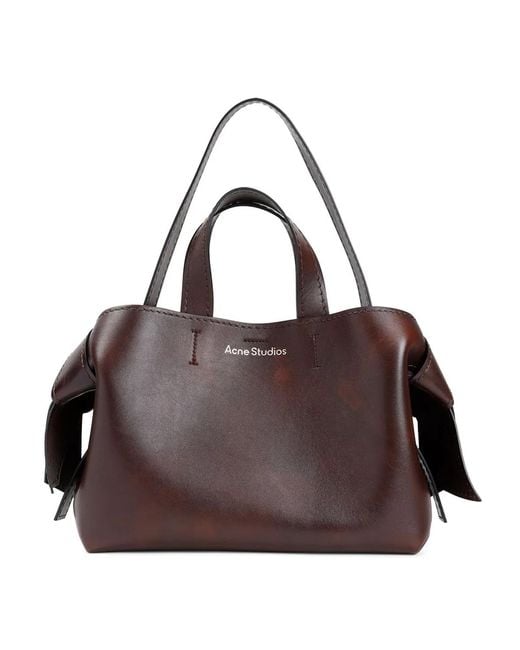 Acne Brown Musubi New Aged R Shopper Bag