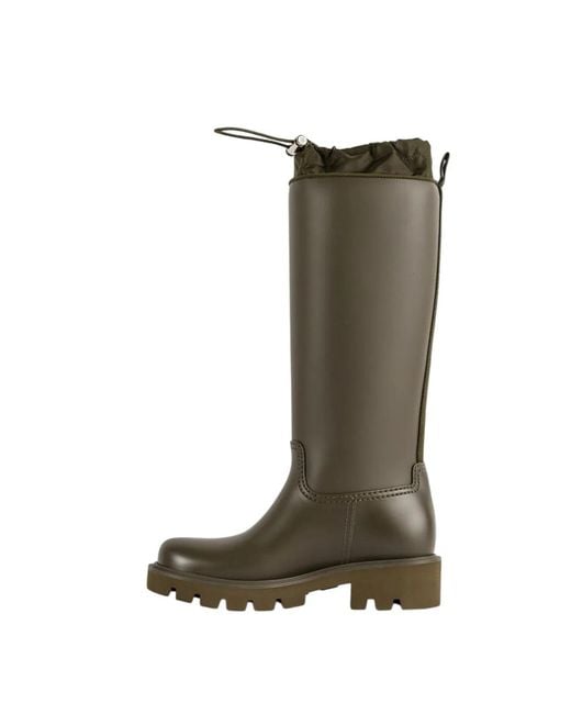 Moncler Green Kickstream High Boots