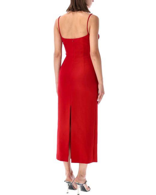 Magda Butrym Red Rose Dress