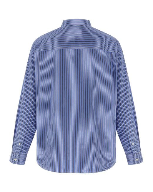Comme Des Garçons Homme Blue Patch Striped Shirt for men