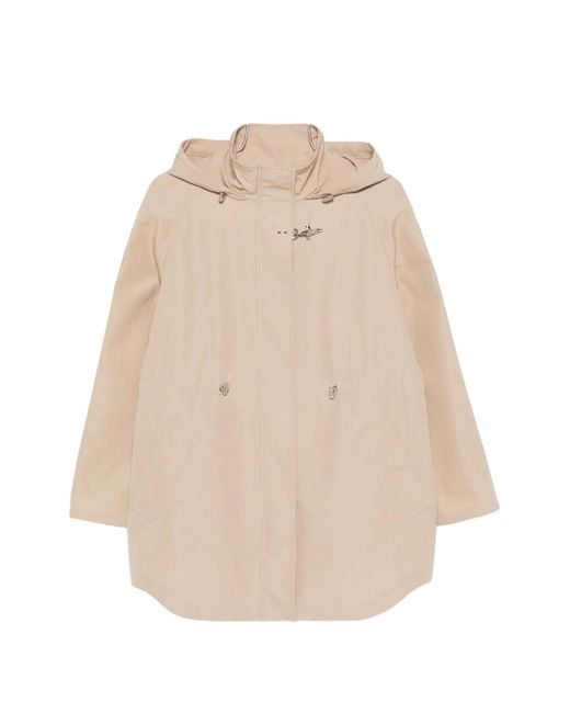 Fay Natural Midi Parka Coat