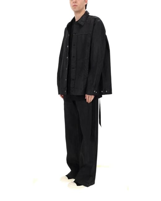Rick Owens Black Cotton Sports Jacket for men