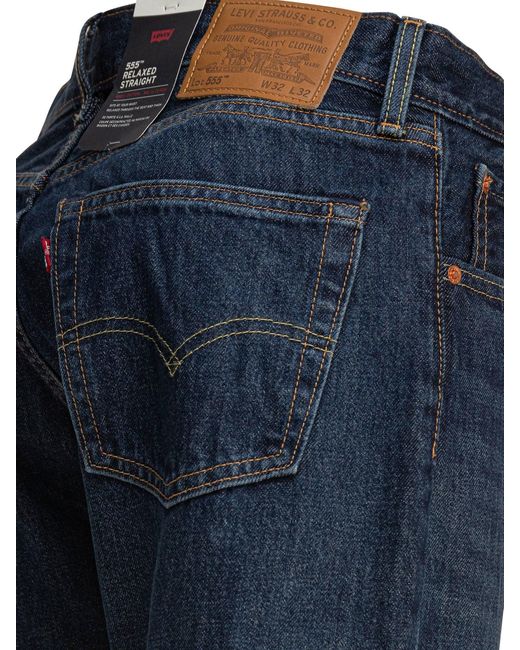 Levi's Blue "555 Relaxed Straight" Jeans for men