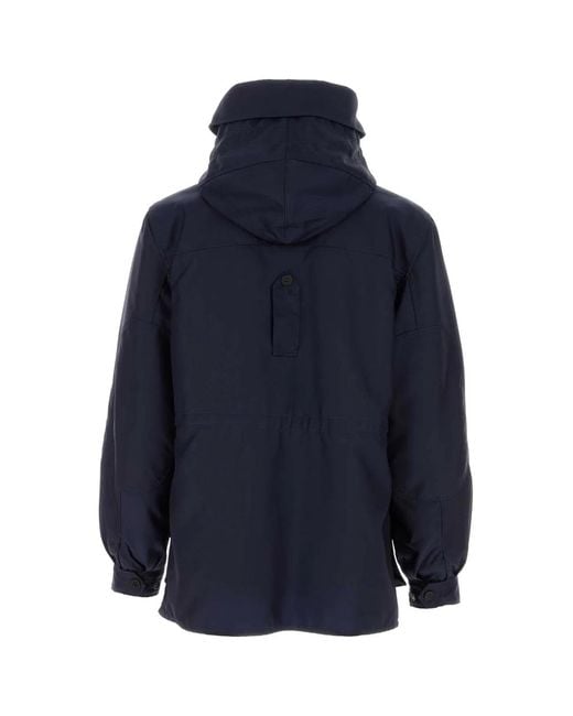 Prada Blue Wool Blend Jacket for men