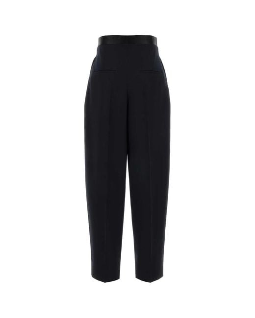 Bottega Veneta Black Wide Wool Pants