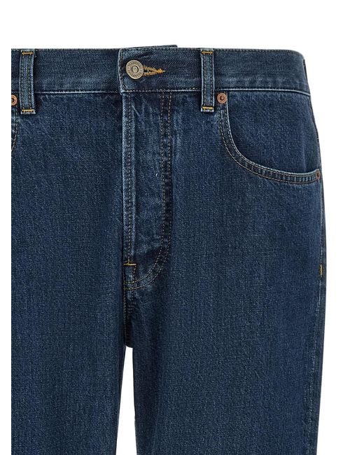 Valentino Garavani Blue 'Vgold' Jeans for men