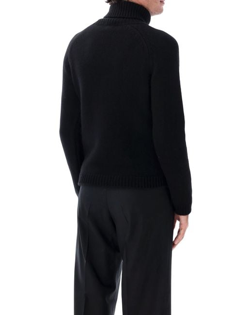 Tom Ford Blue Wool Cashmere Roll-Neck for men