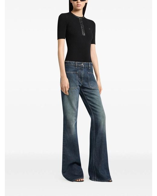 Courreges Blue Courregès Vintage Denim Flare Pants