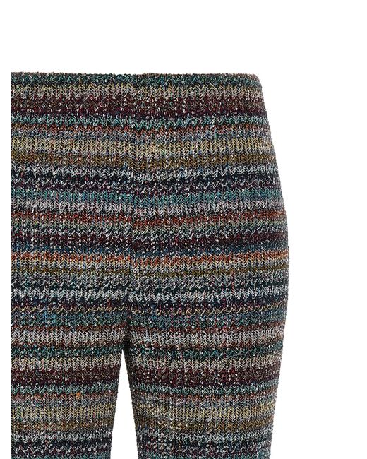 Missoni Gray Weaved Greek Pattern Pants