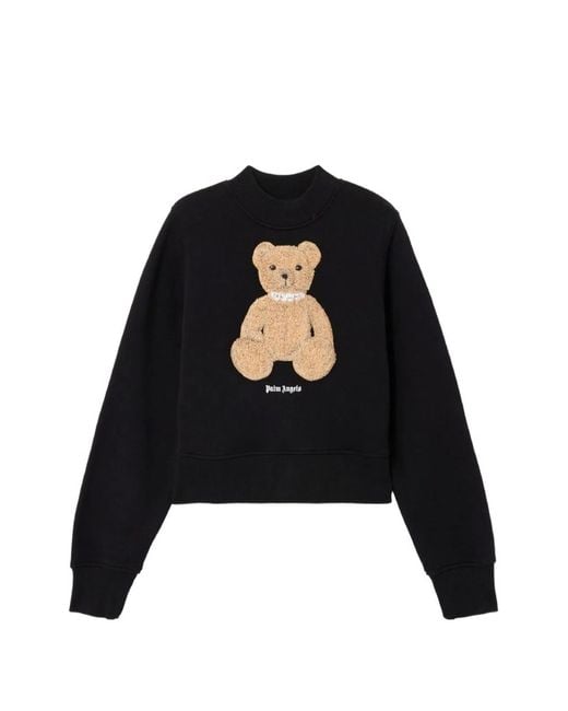 Palm Angels Black Bear Crewneck Sweatshirt