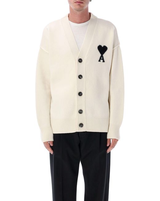 AMI Natural Ecru Wool Sweater