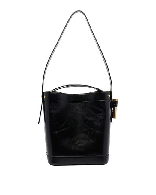 Versace Black Small Pivot Bucket Bag