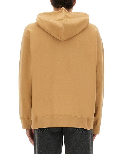 MM6 by Maison Margiela Natural Relaxed-Fit Cotton Hoodie With Unique Graphic Print for men