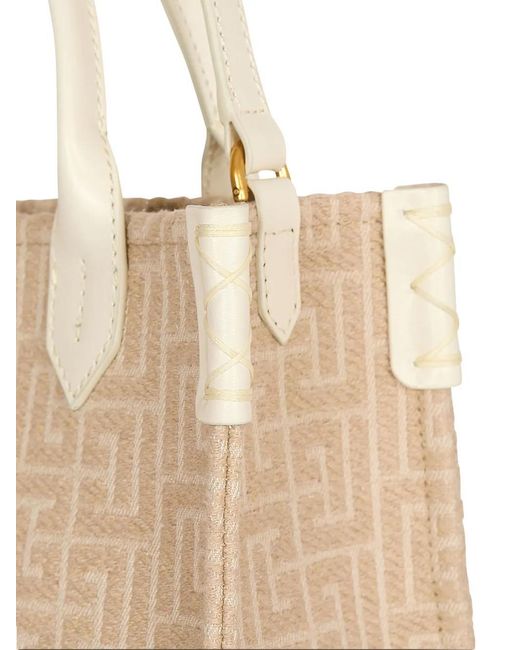 Balmain Natural Compact B-Army Tote Bag