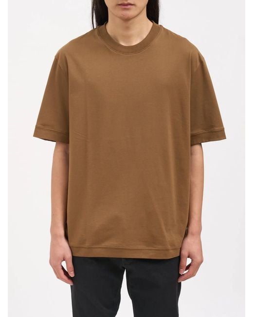 Paolo Pecora Brown Jersey T-Shirt for men