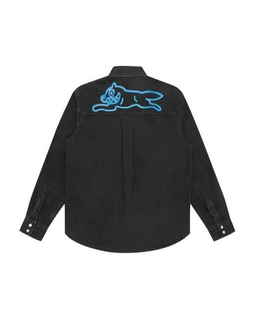BBCICECREAM Black Running Dog Denim Shirt for men