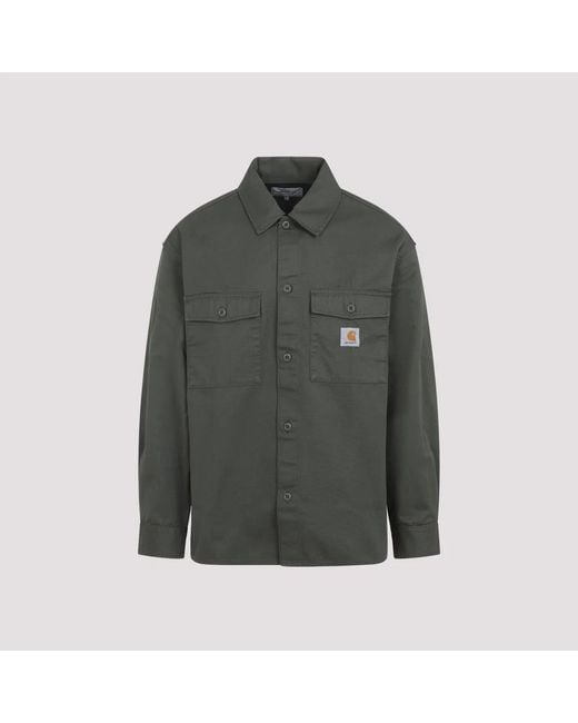 Carhartt Gray Kelly Shirt Cotton Jacket for men