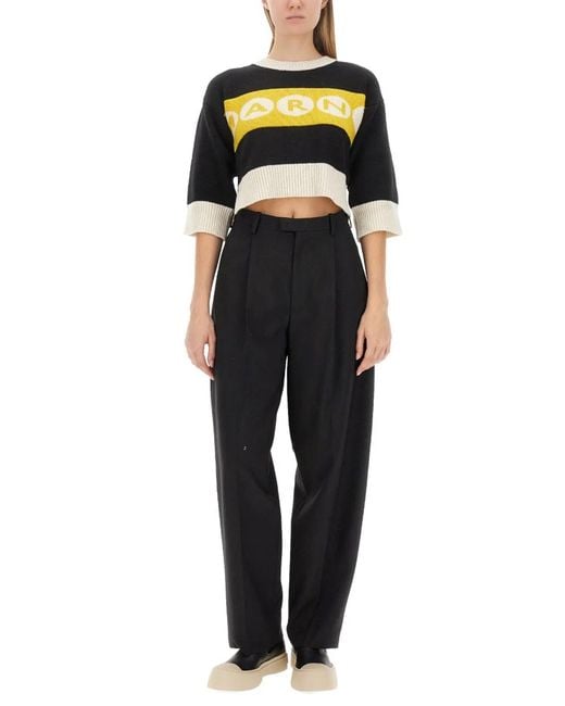 Marni Black Jersey With Logo