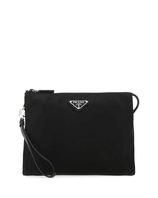 Prada Black Re-Nylon Clutch for men