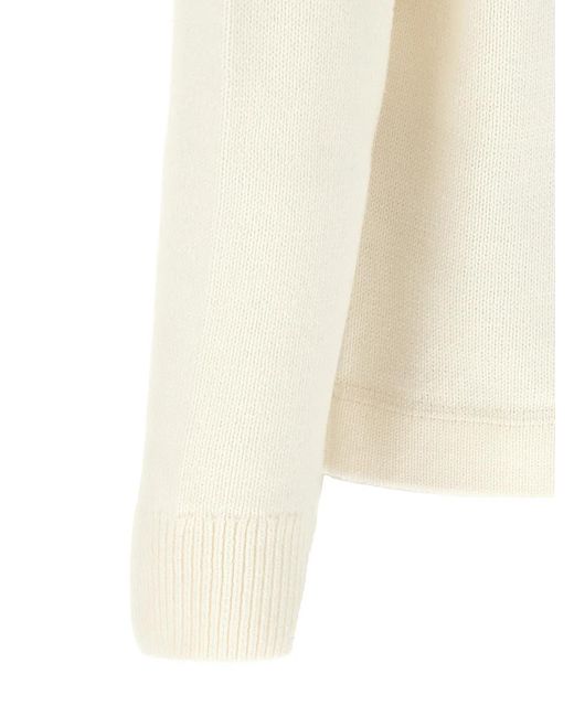Polo Ralph Lauren White Letter Intarsia Cardigan for men