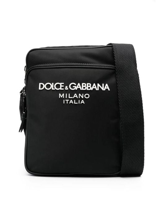 Dolce & Gabbana Black Dolce & Gabbana Nylon Messenger Bag for men