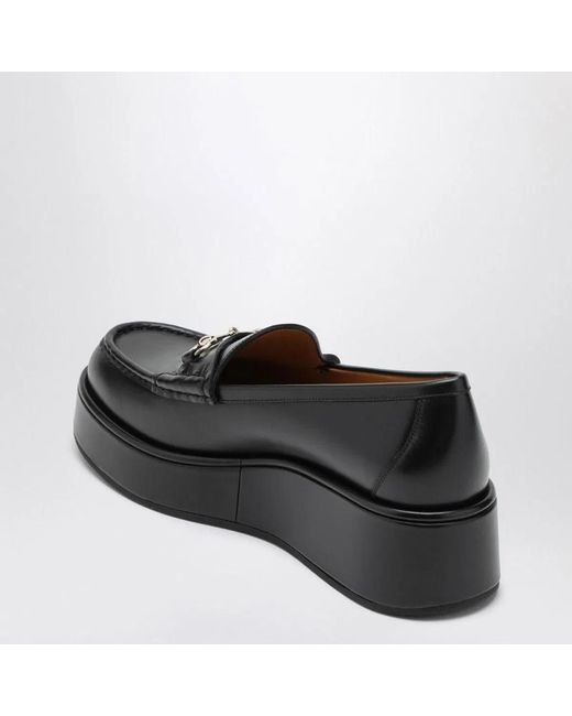 Gucci Black Loafer With Platform And Horsebitt