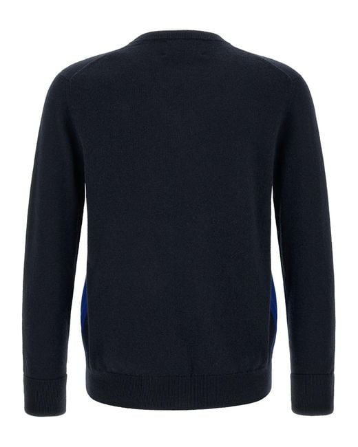 Ballantyne Blue 'Classic Diamond' Intarsia Sweater for men