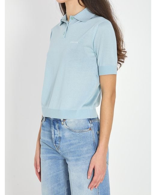 Gucci Blue Polo With Logo