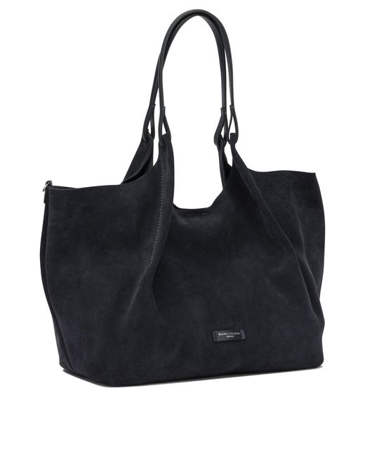 Gianni Chiarini Black Cow Leather Polyester Polyurethane Cotton Shoulder Bags
