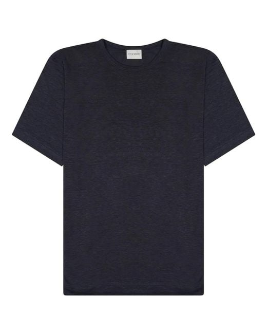 Closed Blue Short-Sleeved T-Shirt for men