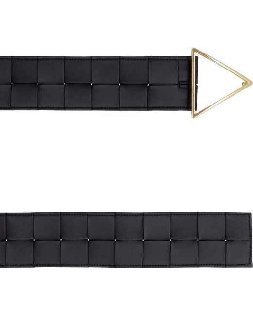 Bottega Veneta Black Intreccio Belt