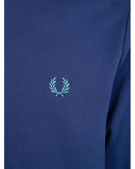 Fred Perry Blue Zip Through Sweatshirt for men