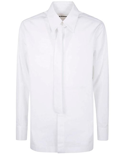 Jil Sander White Shirt With Tie for men