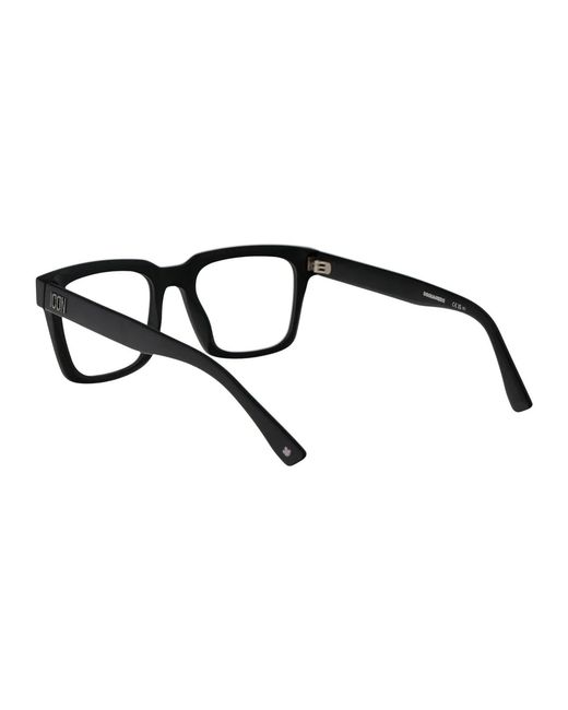 DSquared² Black Matte Acetate Glasses for men