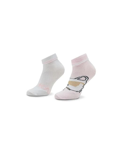 Karl Lagerfeld White Set 2 Pairs Socks