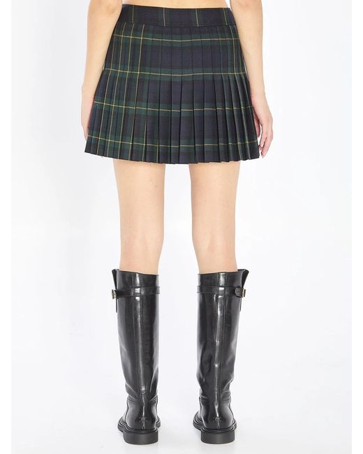 Céline Blue Wool Mini Skirt