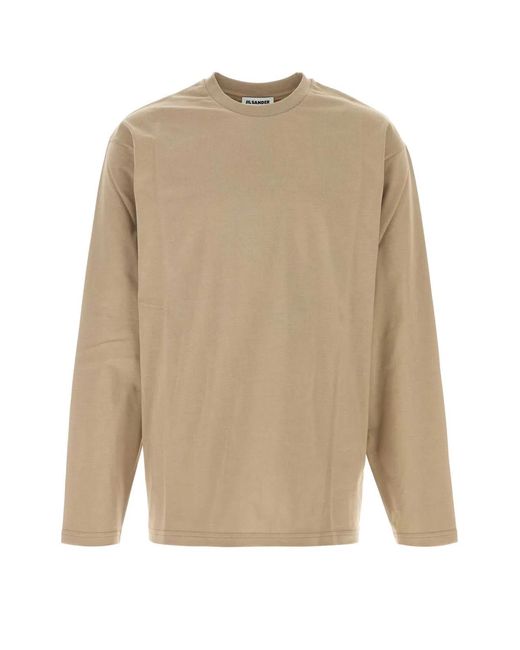 Jil Sander Natural Light Solid T-Shirt for men