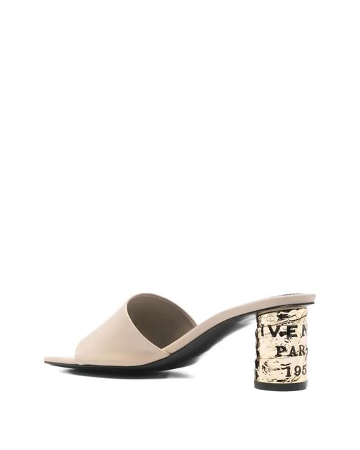 Givenchy Natural Tape Heeled Leather Mules