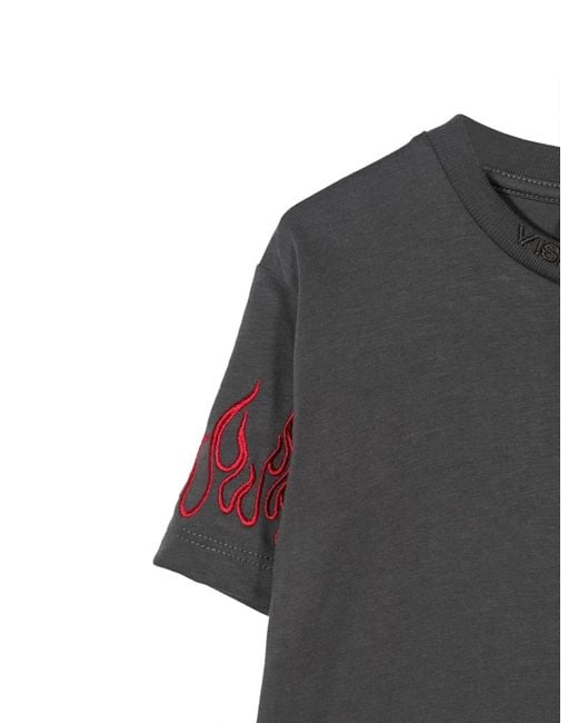 Vision Of Super Black M/C Embroidery Flames
