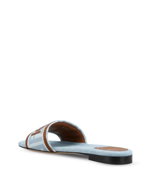 Fendi White Flat Shoes