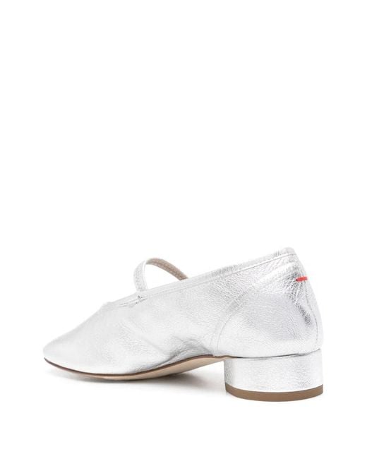 Aeyde White Pippa Nappa Leather Laminated
