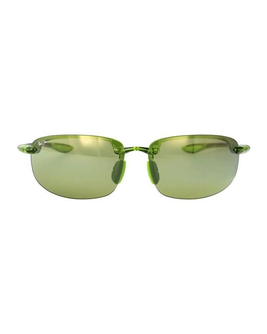 Maui Jim Green Shiny Transparent Light Nylon Sunglasses