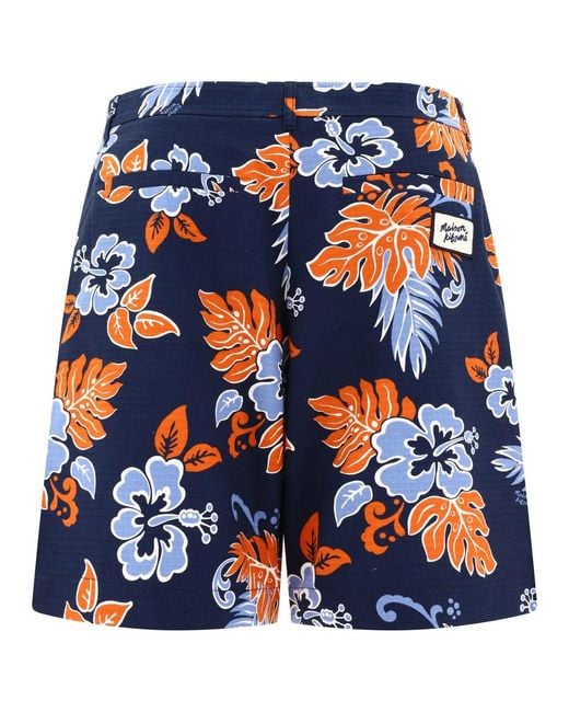 Maison Kitsuné Blue Maison Kitsuné "Board" Shorts for men