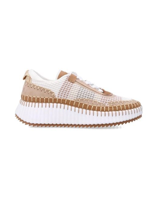 Chloé Pink Nama Sneakers
