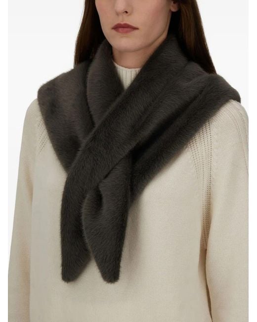 Herno Black Sciarpa Fur