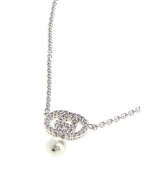 Gucci Blue Necklace Pearls