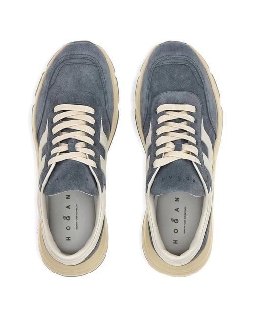 Hogan Blue Hyperlight Leather Sneakers for men