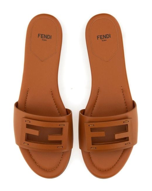Fendi Brown Slide