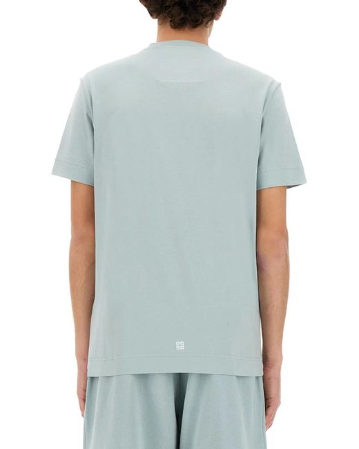 Givenchy Blue Mineral Cotton T-Shirts And Polos for men